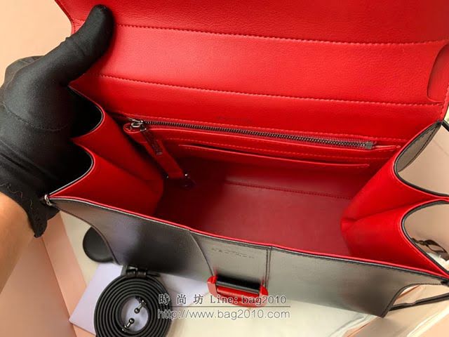 DELVAUX女包 Delvaux Brillant Lunar限量賀歲版 原版牛皮 德爾沃女手提包 女手拎包 DV0028賀歲版黑紅扣  fcs1320